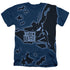 JUSTICE LEAGUE MOVIE/BATMAN - ADULT HEATHER - LIGHT BLUE