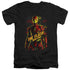 JUSTICE LEAGUE MOVIE/THE FLASH - S/S ADULT V-NECK 30/1 - BLACK