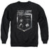 JUSTICE LEAGUE MOVIE/SHIELD OF EMBLEMS - ADULT CREWNECK SWEATSHIRT - BLACK