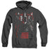 JUSTICE LEAGUE MOVIE/THE LEAGUE - ADULT HEATHER HOODIE - BLACK