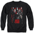 JUSTICE LEAGUE MOVIE/THE LEAGUE - ADULT CREWNECK SWEATSHIRT - BLACK