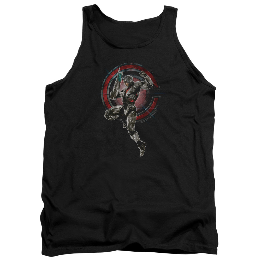 JUSTICE LEAGUE MOVIE/CYBORG - ADULT TANK - BLACK