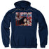JUSTICE LEAGUE MOVIE/RALLY - ADULT PULLOVER HOODIE - NAVY