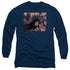 JUSTICE LEAGUE MOVIE/RALLY -  L/S ADULT 18/1  - NAVY