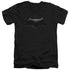 JUSTICE LEAGUE MOVIE/BATMAN LOGO - S/S ADULT V-NECK 30/1 - BLACK