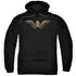 JUSTICE LEAGUE MOVIE/WONDER WOMAN LOGO - ADULT PULLOVER HOODIE - BLACK