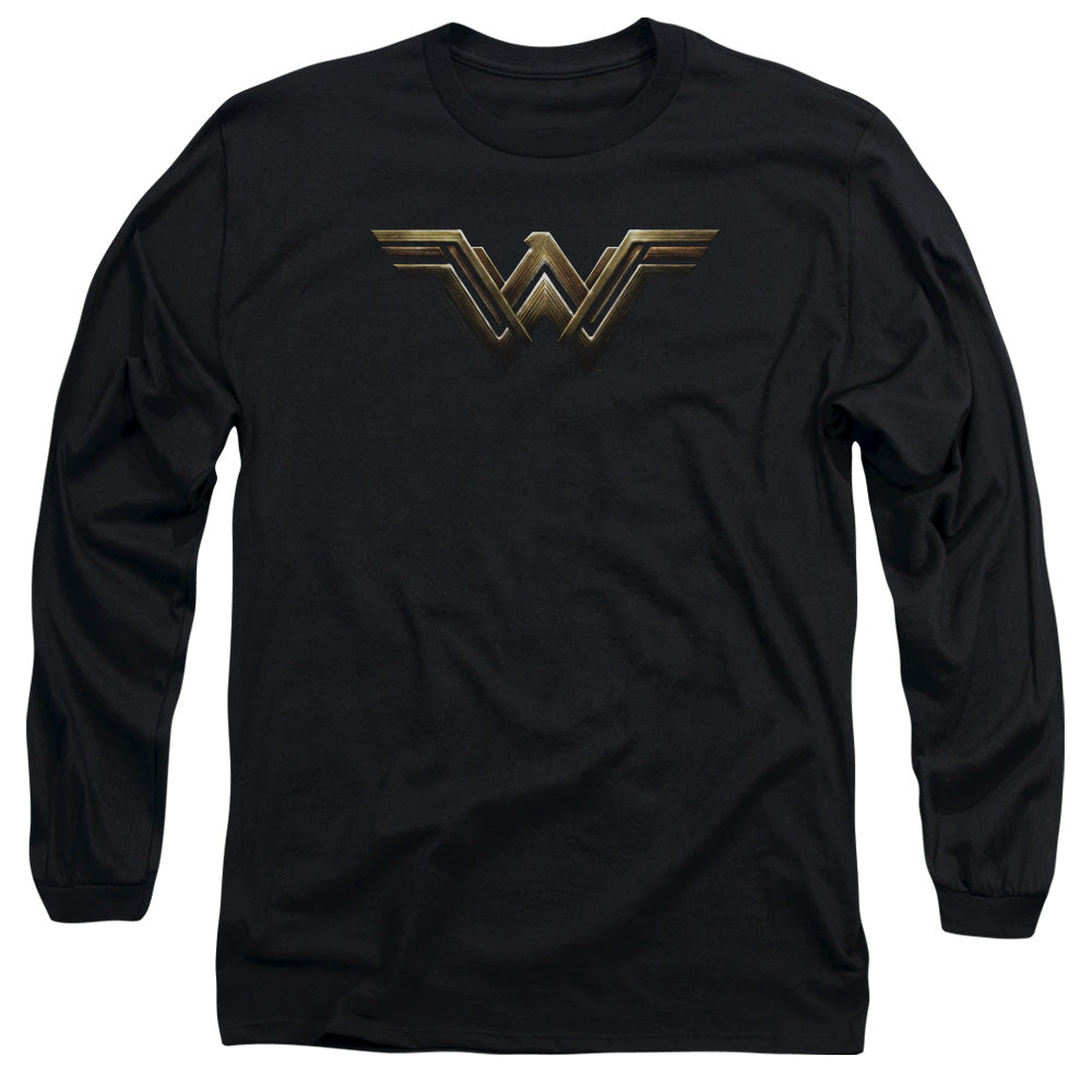 JUSTICE LEAGUE MOVIE/WONDER WOMAN LOGO -  L/S ADULT 18/1  - BLACK