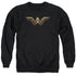 JUSTICE LEAGUE MOVIE/WONDER WOMAN LOGO - ADULT CREWNECK SWEATSHIRT - BLACK