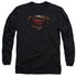 JUSTICE LEAGUE MOVIE/SUPERMAN LOGO -  L/S ADULT 18/1  - BLACK