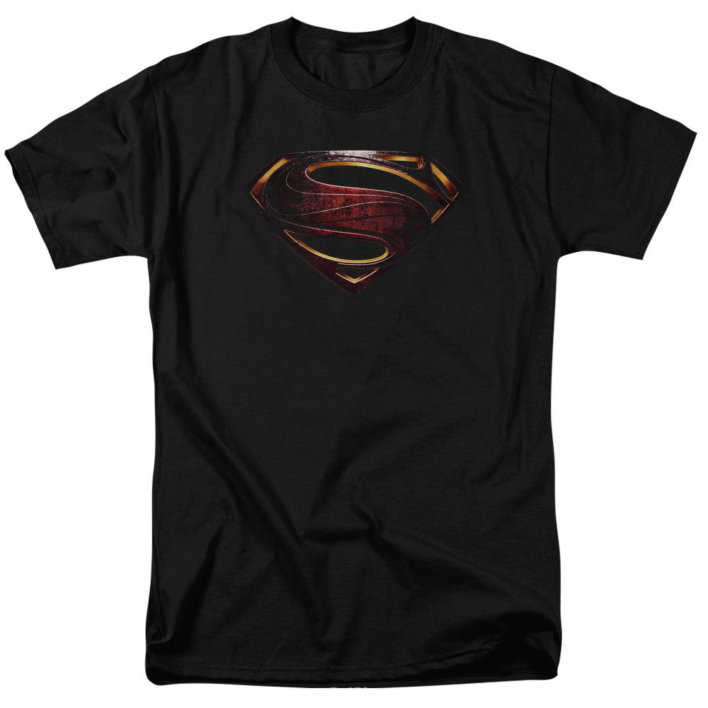 JUSTICE LEAGUE MOVIE/SUPERMAN LOGO - S/S ADULT 18/1 - BLACK
