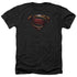 JUSTICE LEAGUE MOVIE/SUPERMAN LOGO - ADULT HEATHER - BLACK