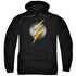 JUSTICE LEAGUE MOVIE/FLASH LOGO - ADULT PULLOVER HOODIE - BLACK