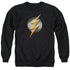 JUSTICE LEAGUE MOVIE/FLASH LOGO - ADULT CREWNECK SWEATSHIRT - BLACK