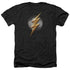 JUSTICE LEAGUE MOVIE/FLASH LOGO - ADULT HEATHER - BLACK