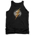 JUSTICE LEAGUE MOVIE/FLASH LOGO - ADULT TANK - BLACK
