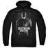 JUSTICE LEAGUE MOVIE/BATMAN - ADULT PULLOVER HOODIE - BLACK
