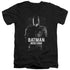 JUSTICE LEAGUE MOVIE/BATMAN - S/S ADULT V-NECK 30/1 - BLACK
