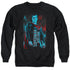 JUSTICE LEAGUE MOVIE/SUPERMAN - ADULT CREWNECK SWEATSHIRT - BLACK