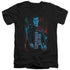 JUSTICE LEAGUE MOVIE/SUPERMAN - S/S ADULT V-NECK 30/1 - BLACK