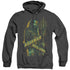 JUSTICE LEAGUE MOVIE/AQUAMAN - ADULT HEATHER HOODIE - BLACK