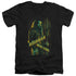 JUSTICE LEAGUE MOVIE/AQUAMAN - S/S ADULT V-NECK 30/1 - BLACK