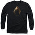 JUSTICE LEAGUE MOVIE/AQUAMAN LOGO -  L/S ADULT 18/1  - BLACK