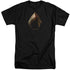 JUSTICE LEAGUE MOVIE/AQUAMAN LOGO - S/S ADULT TALL 18/1 - BLACK