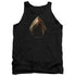 JUSTICE LEAGUE MOVIE/AQUAMAN LOGO - ADULT TANK - BLACK