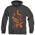 JUSTICE LEAGUE MOVIE/WONDER WOMAN - ADULT HEATHER HOODIE - BLACK