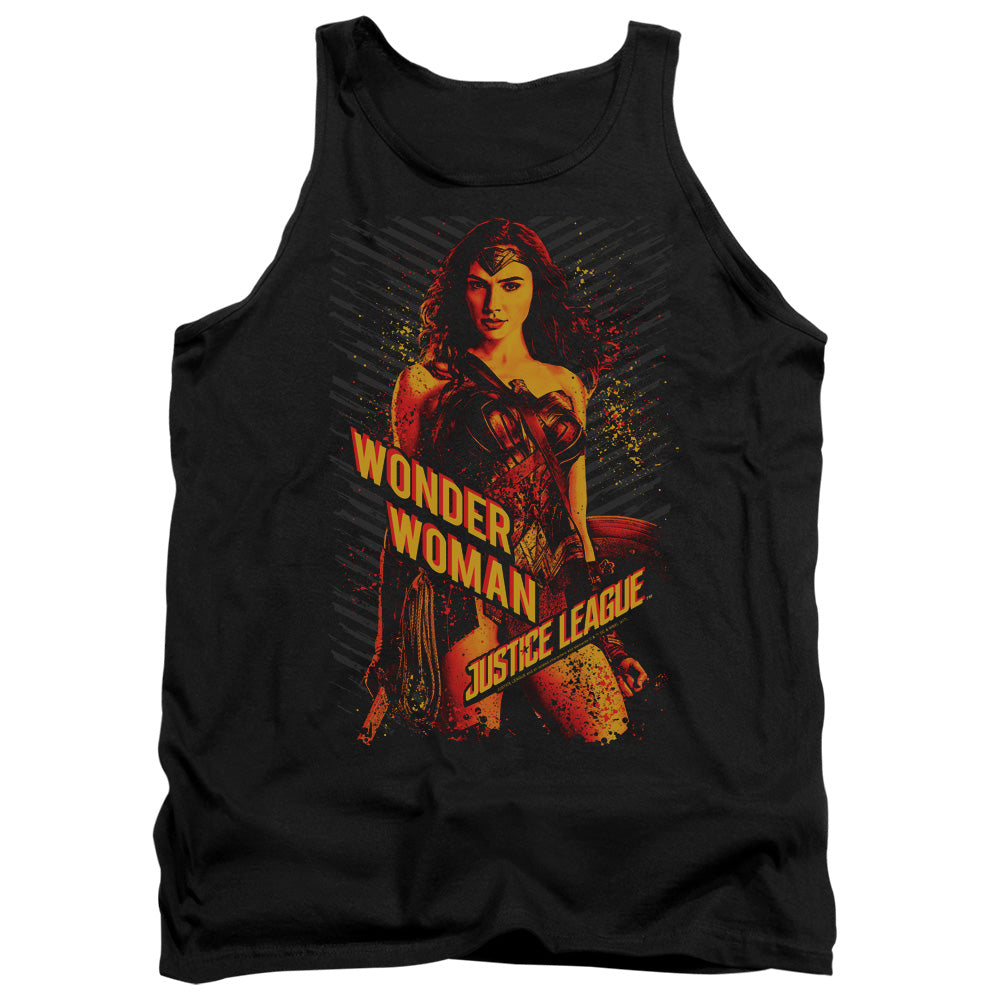 JUSTICE LEAGUE MOVIE/WONDER WOMAN - ADULT TANK - BLACK