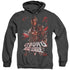 JUSTICE LEAGUE MOVIE/CYBORG - ADULT HEATHER HOODIE - BLACK