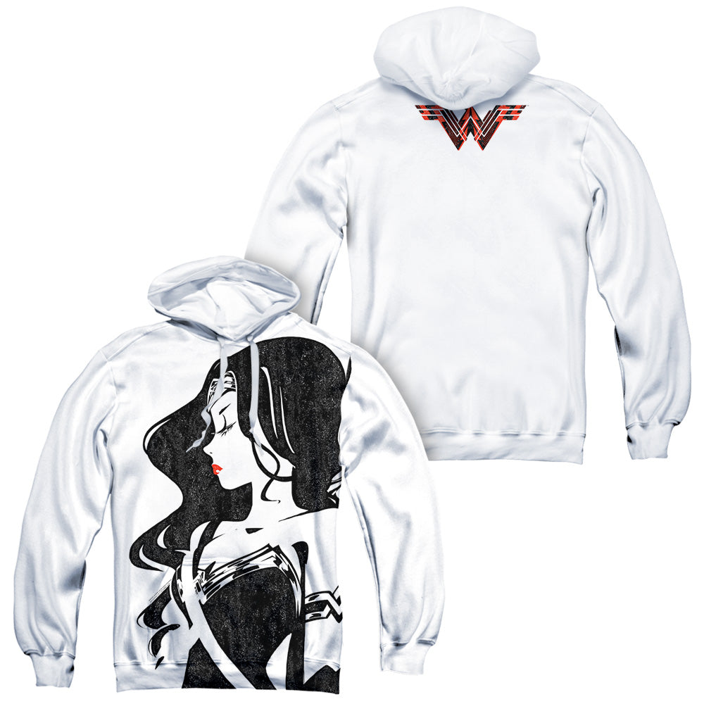 JUSTICE LEAGUE MOVIE/WW PROFILE (FRONT/BACK PRINT) - ADULT POLY PULLOVER HOODIE - MULTI