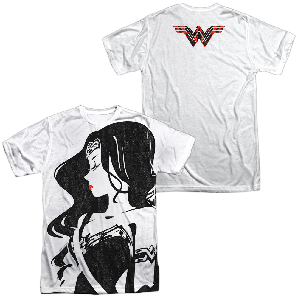 JUSTICE LEAGUE MOVIE/WW PROFILE (FRONT/BACK PRINT) - S/S ADULT POLY CREW - MULTI