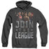 JUSTICE LEAGUE MOVIE/JOIN THE LEAGUE - ADULT HEATHER HOODIE - BLACK