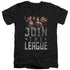JUSTICE LEAGUE MOVIE/JOIN THE LEAGUE - S/S ADULT V-NECK 30/1 - BLACK