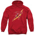JUSTICE LEAGUE MOVIE/FLASH FORWARD - ADULT PULLOVER HOODIE - RED