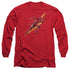 JUSTICE LEAGUE MOVIE/FLASH FORWARD -  L/S ADULT 18/1  - RED