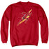 JUSTICE LEAGUE MOVIE/FLASH FORWARD - ADULT CREWNECK SWEATSHIRT - RED
