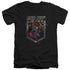JUSTICE LEAGUE MOVIE/CHARGE - S/S ADULT V-NECK 30/1 - BLACK