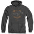 JUSTICE LEAGUE MOVIE/BATMOBILE - ADULT HEATHER HOODIE - BLACK
