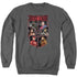 JUSTICE LEAGUE MOVIE/LEAGUE OF SIX - ADULT CREWNECK SWEATSHIRT - CHARCOAL