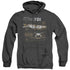 JUSTICE LEAGUE MOVIE/FLYING FOX - ADULT HEATHER HOODIE - BLACK