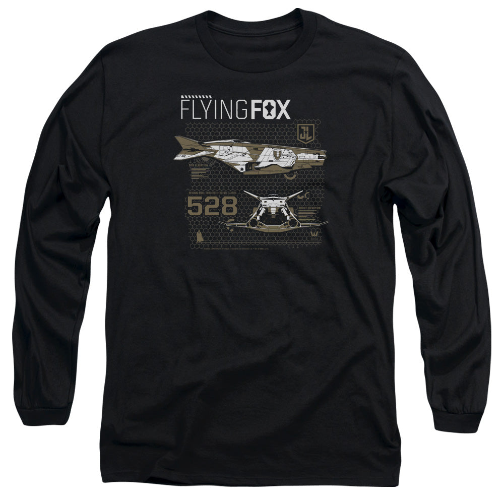 JUSTICE LEAGUE MOVIE/FLYING FOX -  L/S ADULT 18/1  - BLACK