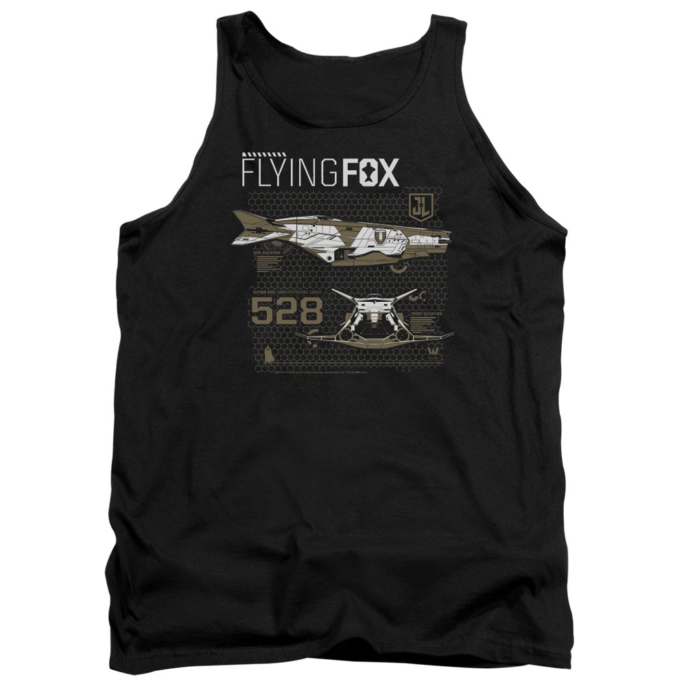 JUSTICE LEAGUE MOVIE/FLYING FOX - ADULT TANK - BLACK