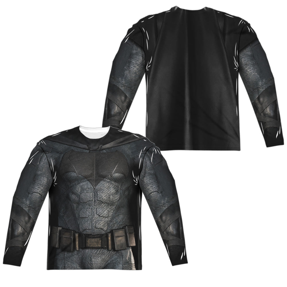 JUSTICE LEAGUE MOVIE/BATMAN UNIFORM (FRONT/BACK PRINT) - L/S ADULT POLY CREW  - MULTI