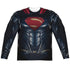 JUSTICE LEAGUE MOVIE/SUPERMAN UNIFORM (FRONT/BACK PRINT) - L/S ADULT POLY CREW  - MULTI
