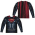 JUSTICE LEAGUE MOVIE/SUPERMAN UNIFORM (FRONT/BACK PRINT) - L/S ADULT POLY CREW  - MULTI