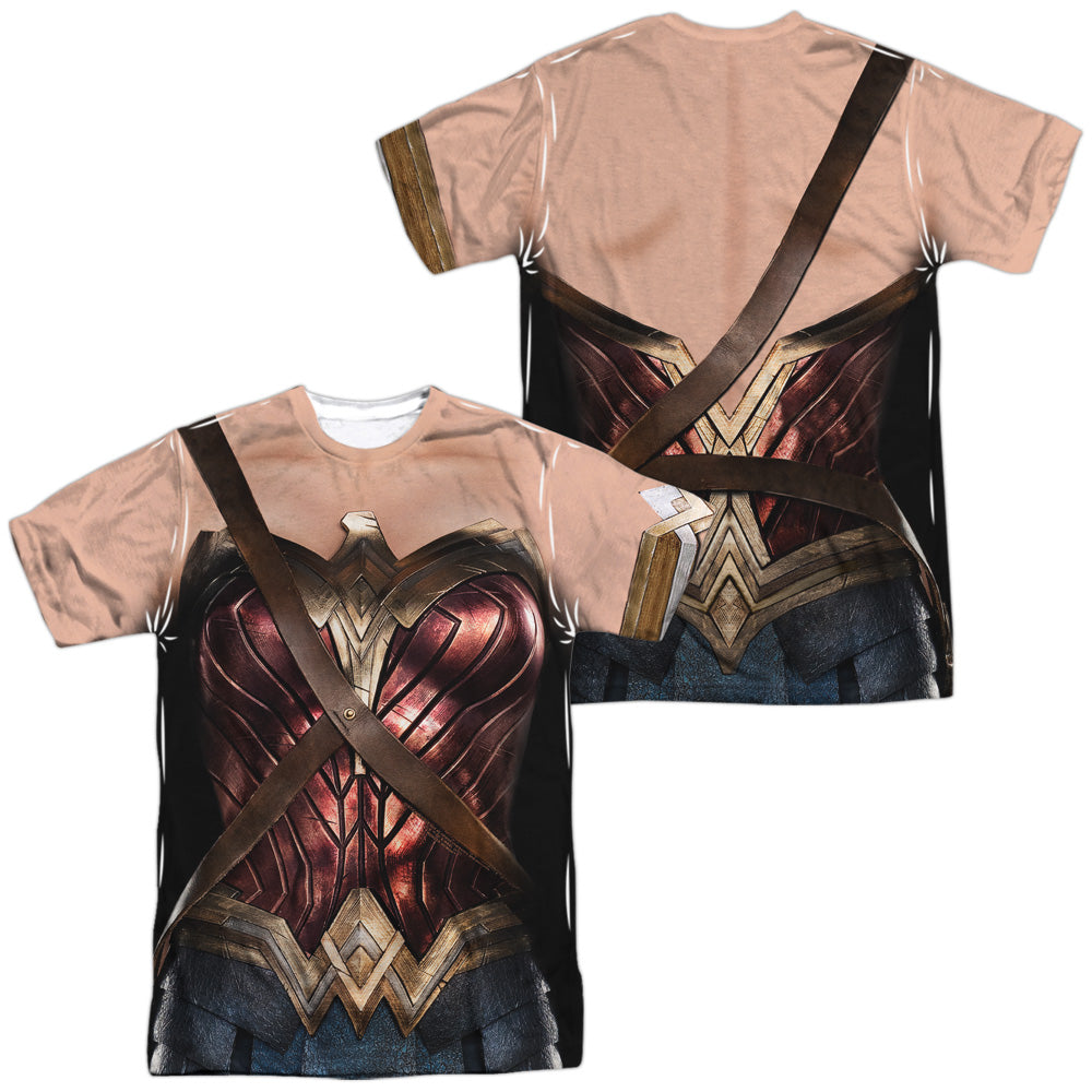 JUSTICE LEAGUE MOVIE/WONDER WOMAN UNIFORM (FRONT/BACK PRINT) - S/S ADULT POLY CREW - MULTI