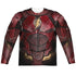 JUSTICE LEAGUE MOVIE/FLASH UNIFORM (FRONT/BACK PRINT) - L/S ADULT POLY CREW  - MULTI