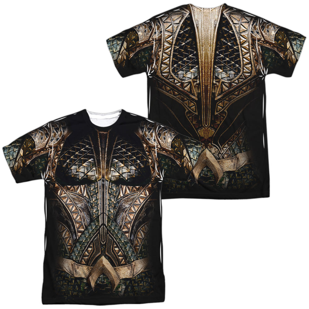 JUSTICE LEAGUE MOVIE/AQUAMAN UNIFORM (FRONT/BACK PRINT) - S/S ADULT POLY CREW - MULTI